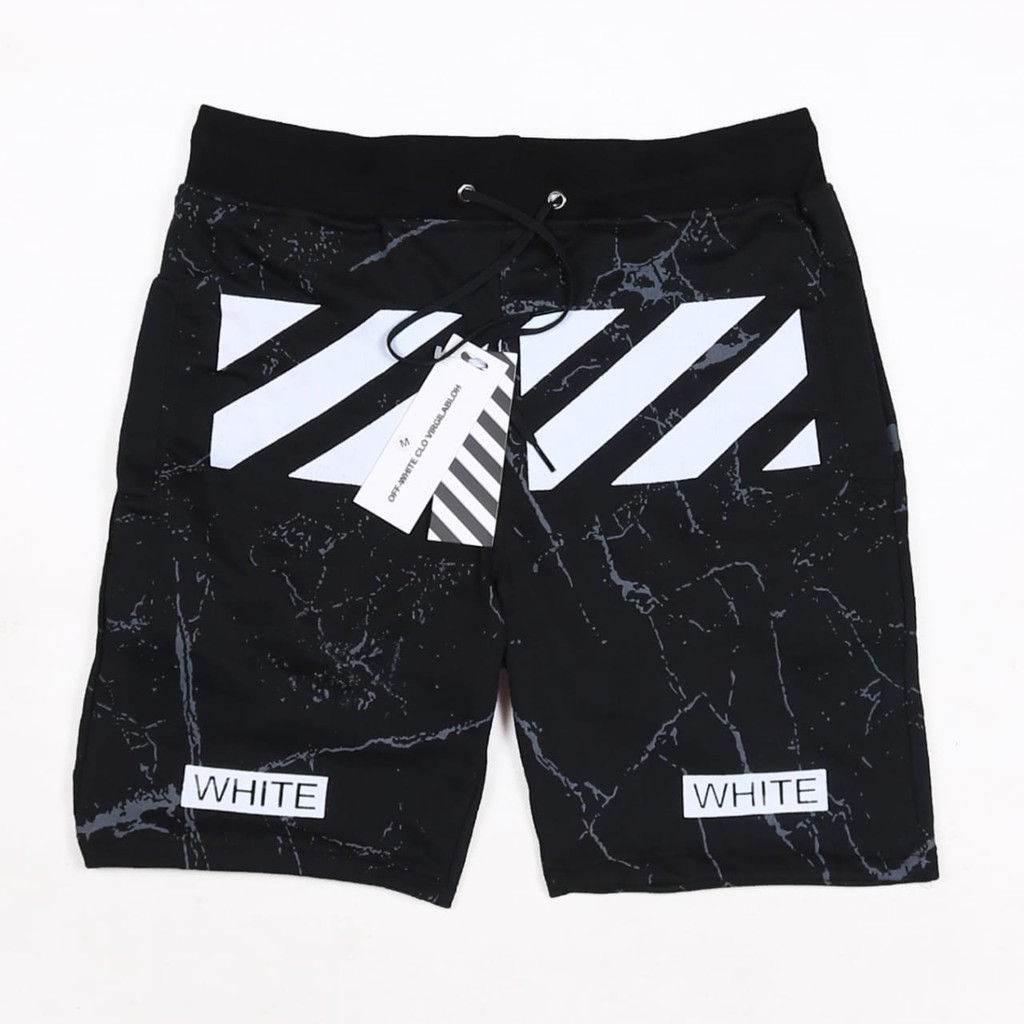 Quần Short Off White Họa Tiết Đá Cẩm Thạch Cá Tính