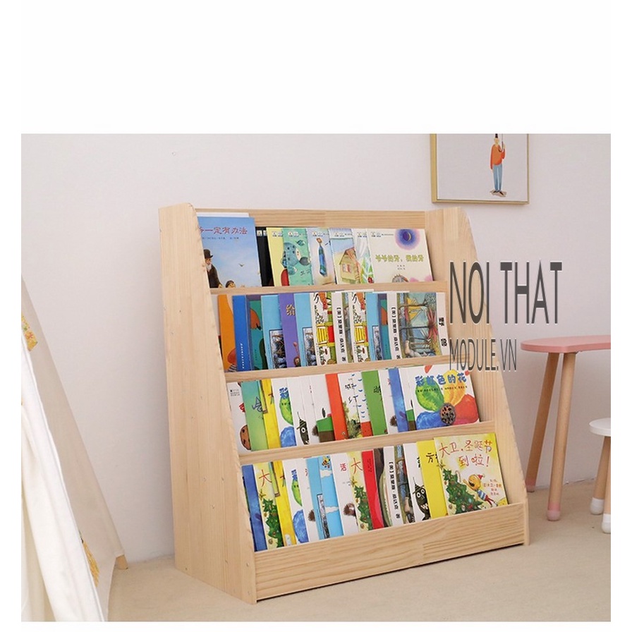 Kệ gỗ đa năng để sách cho bé  Montessori, giá sách montessori dành cho trẻ 2 tới 6 tuối sản xuất bởi nội thất module