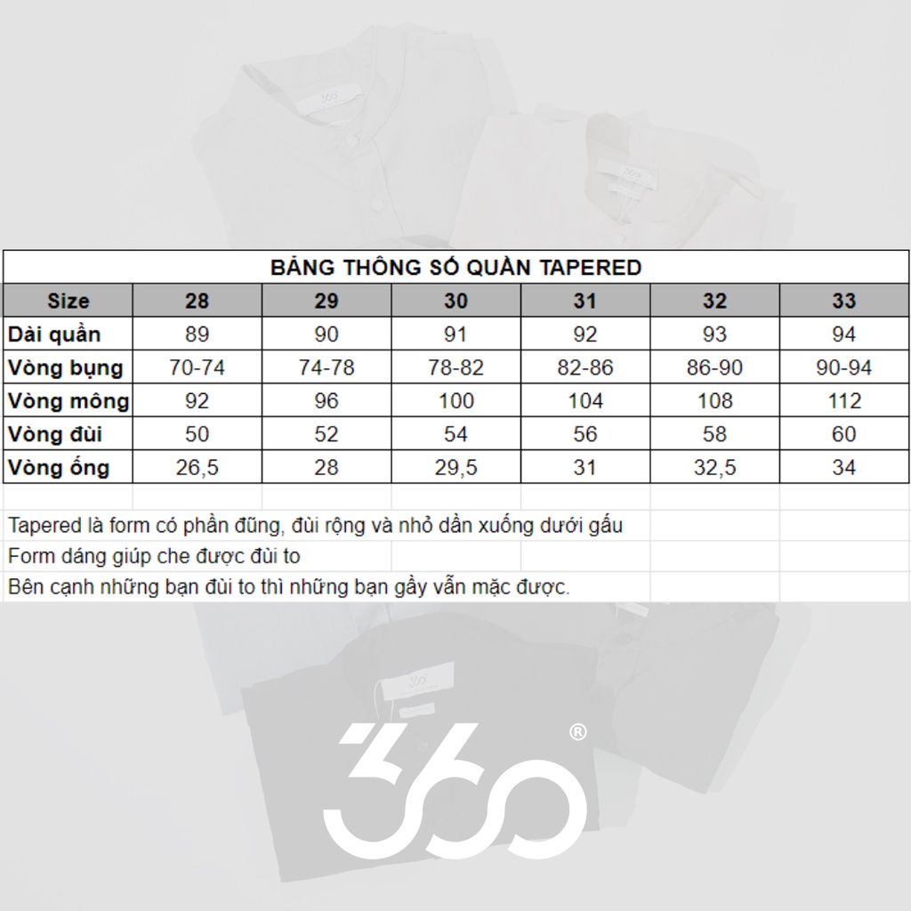 Quần vải nam thương hiệu 360 BOUTIQUE dáng crop có dây rút - QATOL302