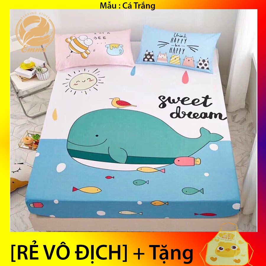 Bộ Ga Gối Cotton Trẻ Em Emmidecor Mẫu Các Con Vật