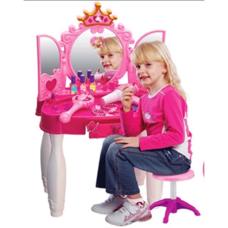 Bàn trang điểm cho bé gương cảm ứng có ghế ngồi