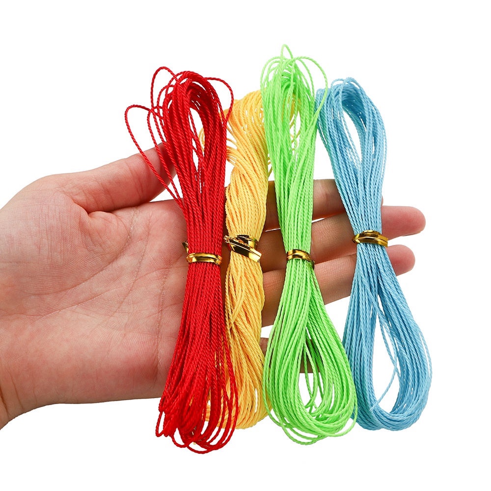 St.kunkka 10M 1mm Bông sáp nhiều màu Sợi dây bện Dây đeo tay Làm đồ trang sức