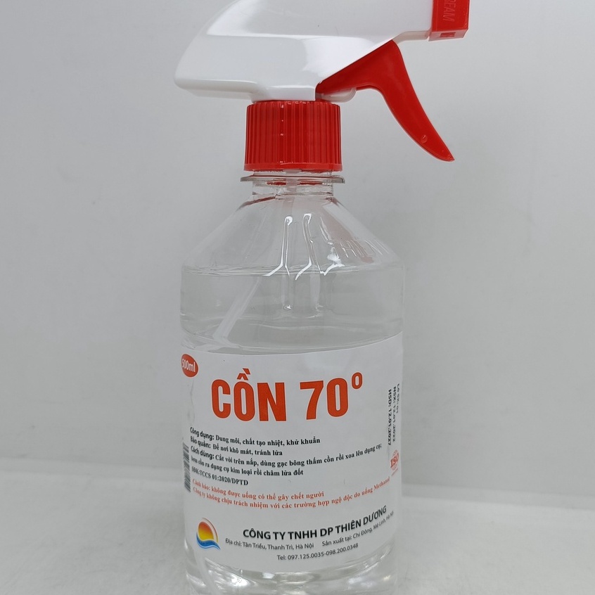 [ hàng sẵn ] Cồn 70 độ chai xịt 500ml (chỉ ship hà nội hoả tốc)