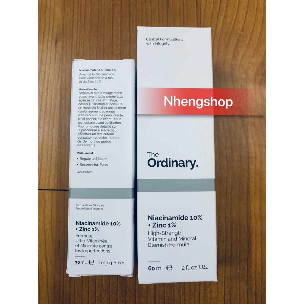 Tinh chất Niacinamide 10% + Zinc 1% - The Ordinary