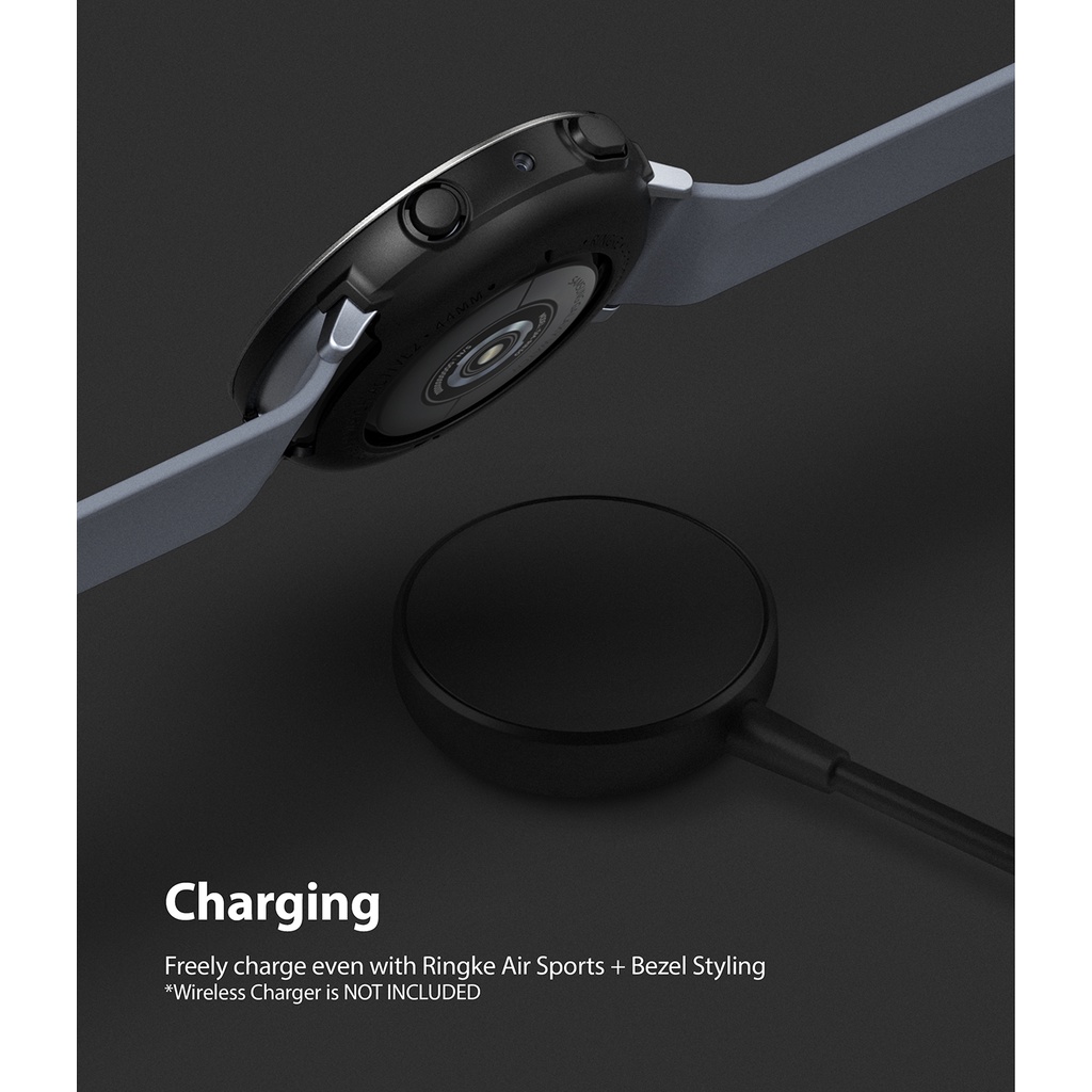 Set ốp RINGKE Air Sports + viền bezel thời trang bảo vệ chống sốc cho đồng hồ thông minh Galaxy Watch Active 2 44mm