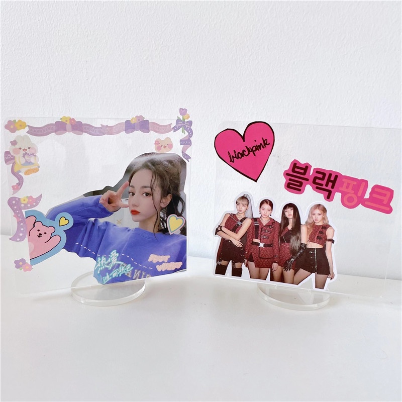 Khung Ảnh Đứng Bằng Acrylic Trong Suốt In Hình Ngôi Sao BTS Chasing BTS Cuckoo Màu Đen Sáng Tạo Để Bàn Trang Trí DIY