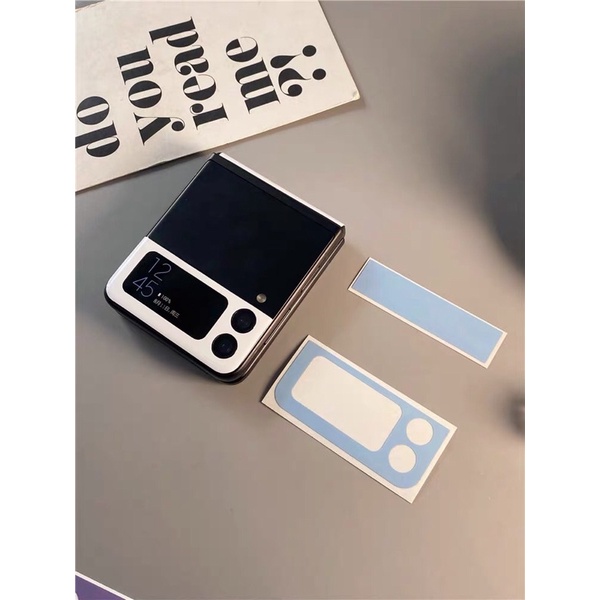 [Sẵn] Set dán decal màu trang trí màn hình ngoài và bản lề điện thoại Samsung Z Flip 3 Flip 4 Flip4 ZFlip4 Flip3 ZFlip3