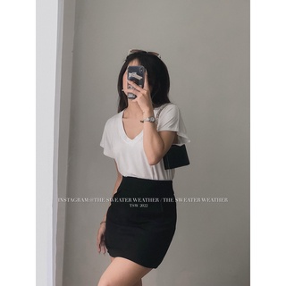 Chân váy đen cạp trơn basic tag 508 the.sweaterweather TSW (ảnh thật)