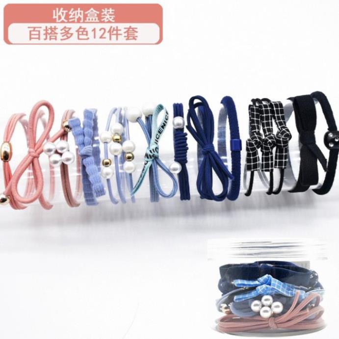 Hộp dây chun buộc tóc Hàn Quốc 12ct - 083