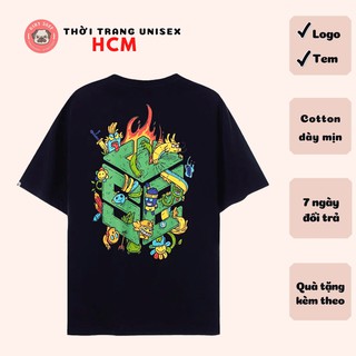 Áo thun SWE Cube Doodle Tee Đen, hình in to và cực đẹp, có logo SWE ở tay, phong cách Unisex AL34