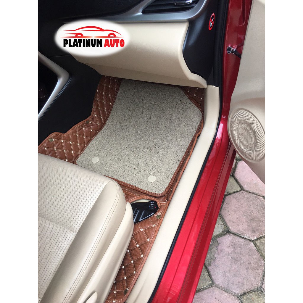 Thảm lót sàn ô tô 5D 6D Toyota Vios da PU cao cấp, chống nước, không mùi