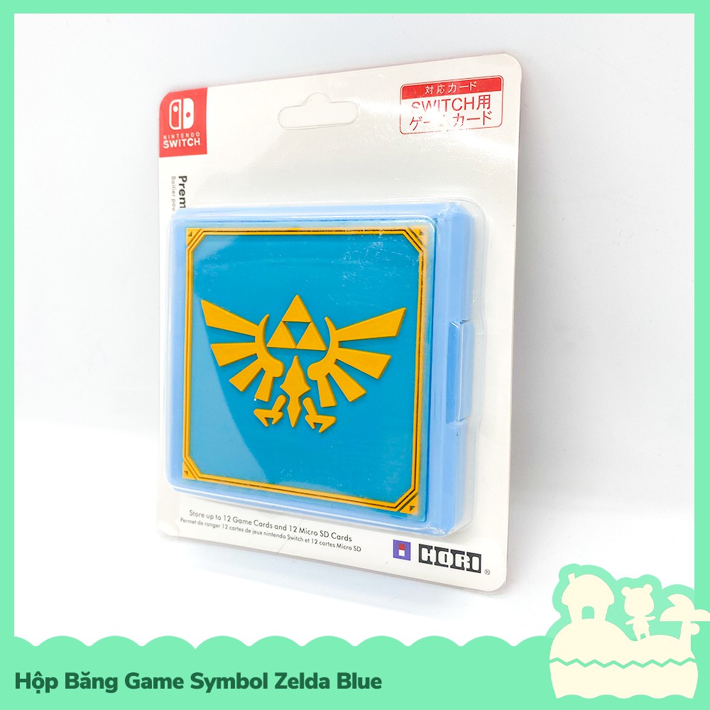 [Sẵn VN - NowShip] Hori Phụ Kiện Hộp Băng Lưu Trữ Thẻ Game Di Động 12 Khoanh Nintendo Switch NS Symbol Zelda Blue