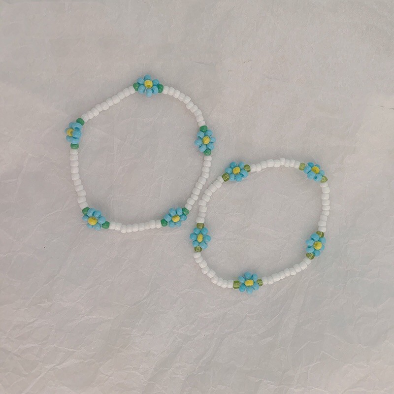 Vòng Tay Hạt Cườm Cheap moment Taeyong NCT handmade Vòng tay Hoa Daisy xỏ hạt co giãn MADEBYLEE