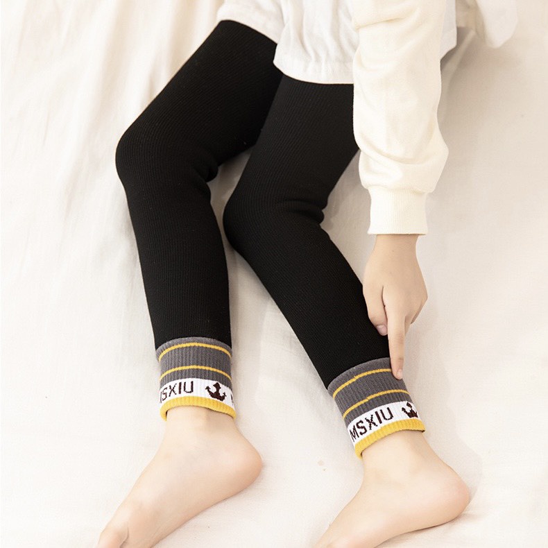 Quần legging lót lông cho bé chất len tăm siêu dày ấm đại hàn