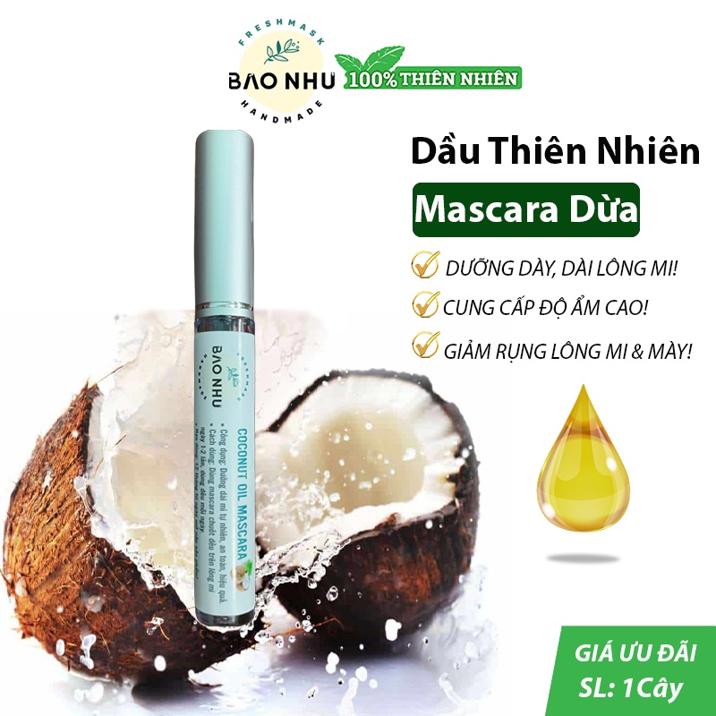 Mascara Dầu Dừa Dưỡng Mi Dài Tự Nhiên Handmade