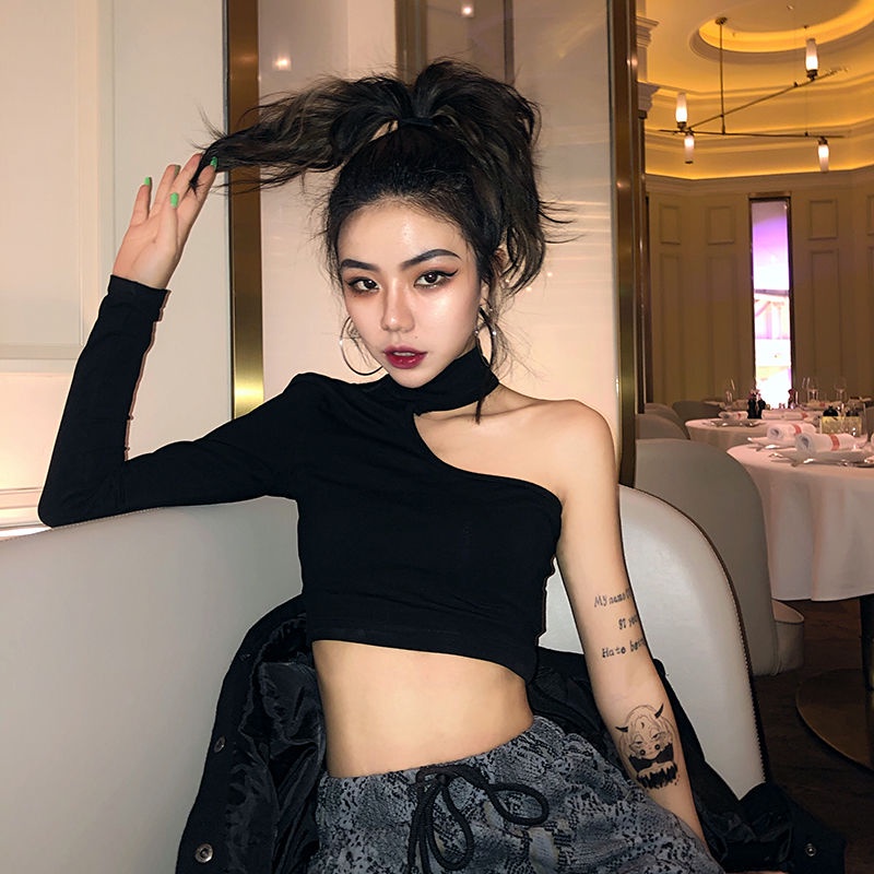 Áo thun COZOK ngắn dáng ôm hở eo quyến rũ thời trang cho nữ