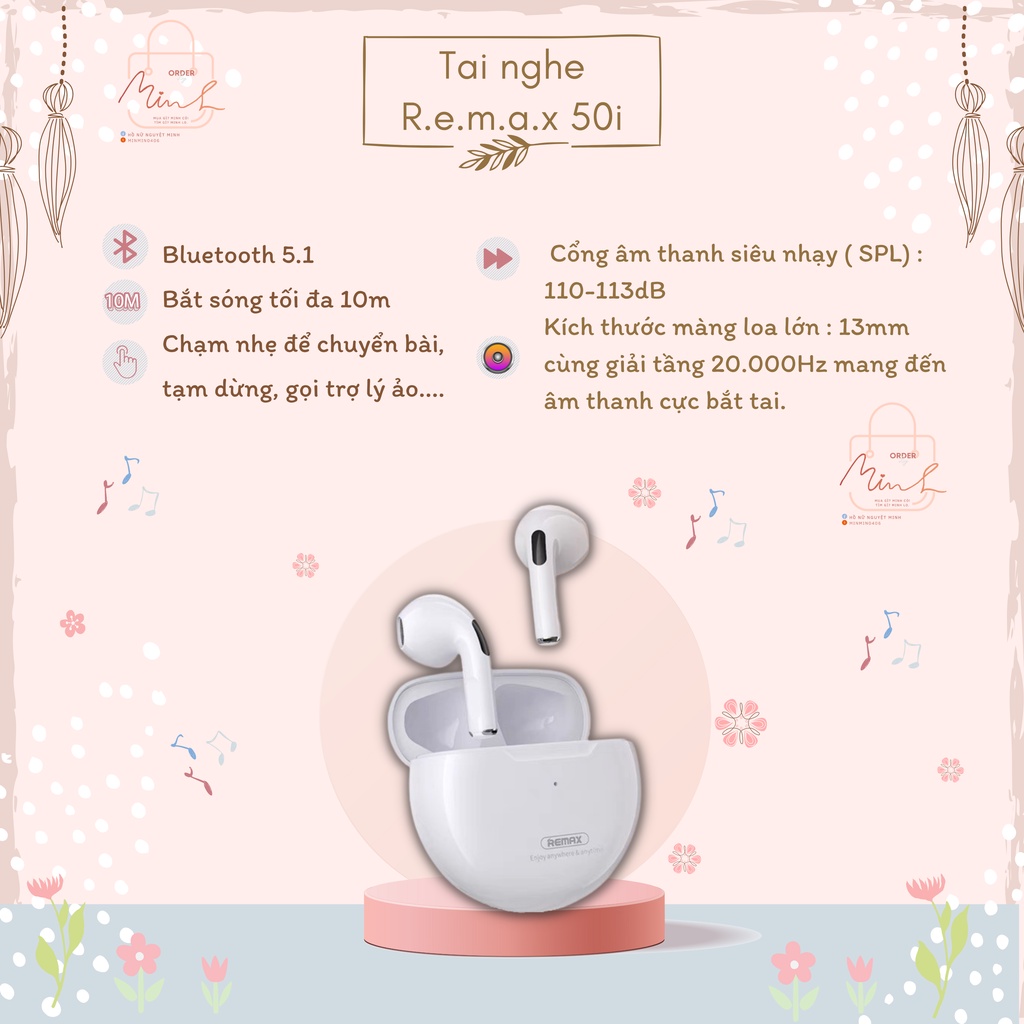 Tai nghe Bluetooth Remax 5.1 (bản full chức năng)