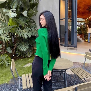 Áo len cardigan xanh lá