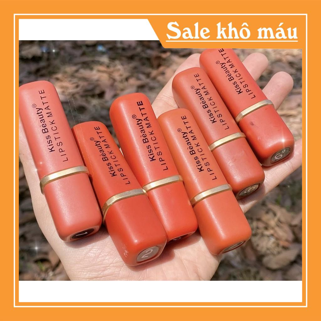 Son Thỏi Lì Tone Đỏ Kiss Beauty 35795 Chính Hãng Nội Địa sỉ tốt - PIG PIG (hàng sẵn)