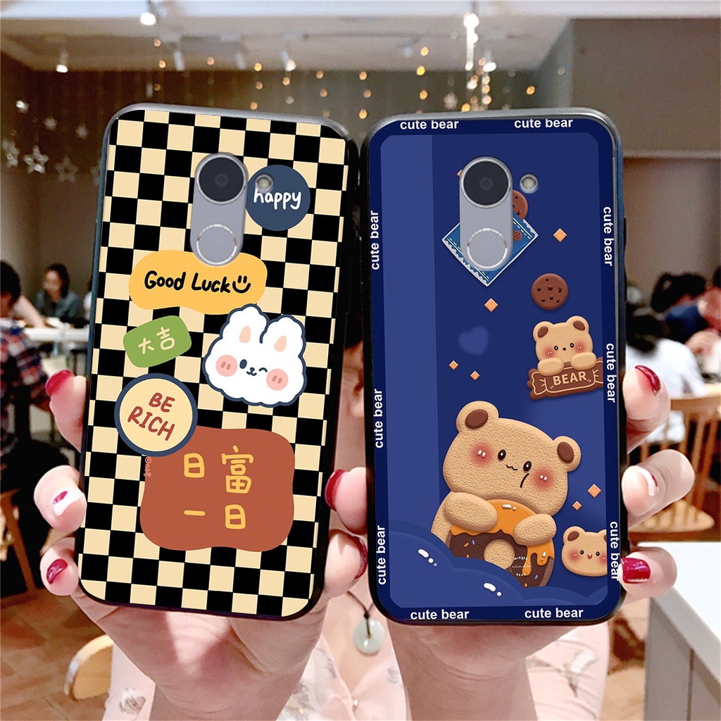 Ốp lưng Huawei Y7 PRIME 2018 / Y7 PRO 2018 in hình 3D GẤU cute be@r, soda, happy day cực hot ,thời thượng