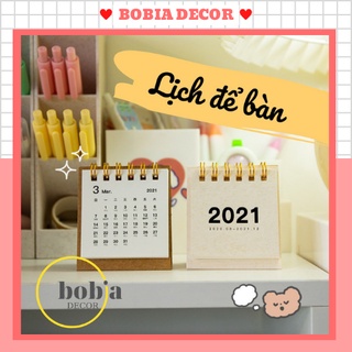 Lịch năm mini gọn nhẹ để bàn 2021