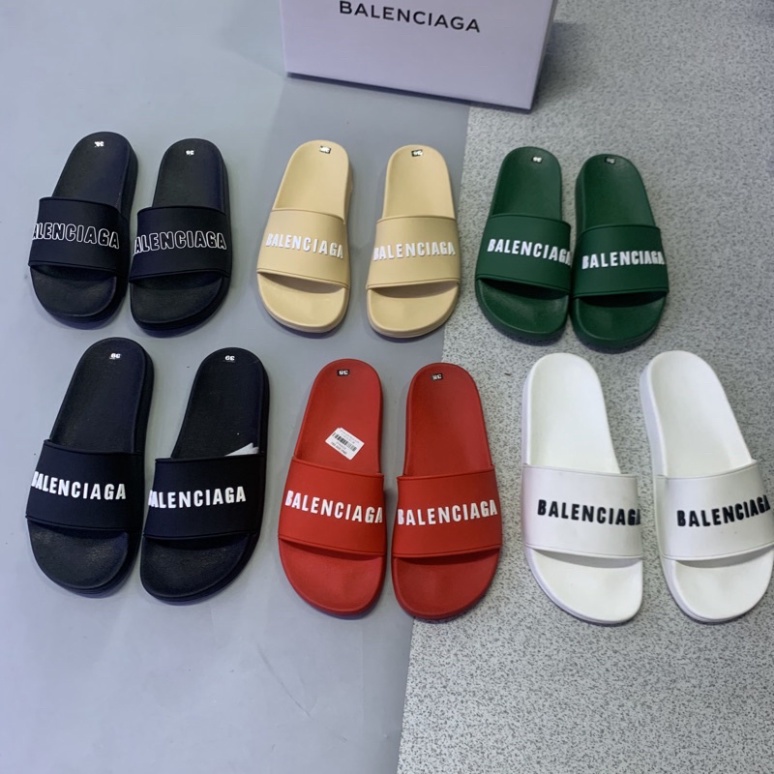 Dép nam Balenciag  nam nữ quai ngang Chữ Nổi - dép Balen full box +Bill DL10