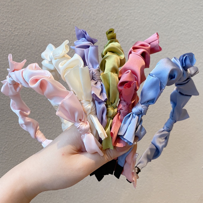 Băng đô thắt nơ đính ngọc trai thời trang Hàn Quốc