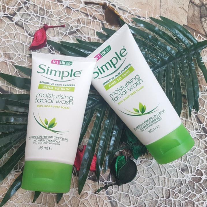 [CHÍNH HÃNG] Sữa rửa mặt Simple Moisturising Facial Wash 150ml giúp dưỡng ẩm cho da nhạy cảm | BigBuy360 - bigbuy360.vn