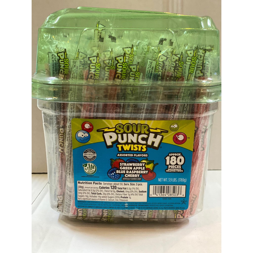 Kẹo Dẻo Trái Cây Sour Punch Twists Mỹ