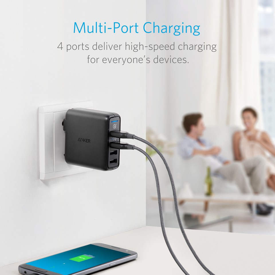 Sạc Anker PowerPort Speed 4 , 43.5w, 1 cổng Quick Charge 3.0 - A2040