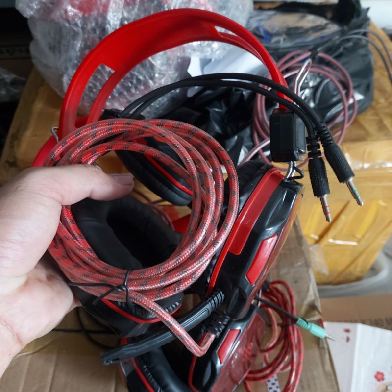 Thanh lý xả kho - Headphone có mic học online zoom, Zalo - Tai nghe có dây chụp tai âm thanh ấm, mic nói rõ