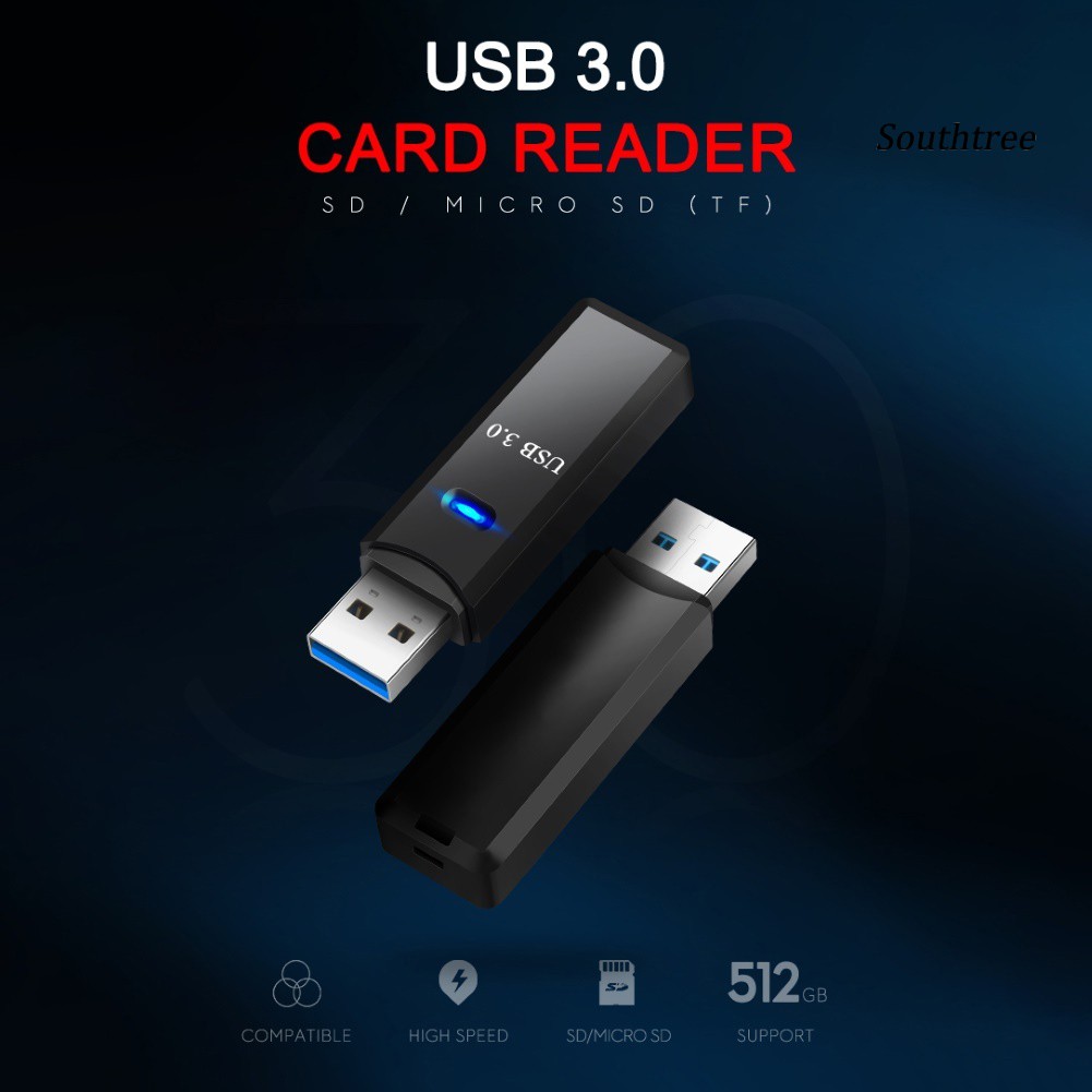 【Ready stock】Mini USB 3.0 Micro Secure Digital TF Memory Card Reader Adapter for PC Laptop