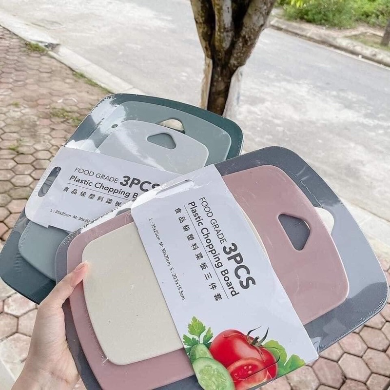 Set 3 Thớt Kháng Khuẩn Chống Trơn Trượt