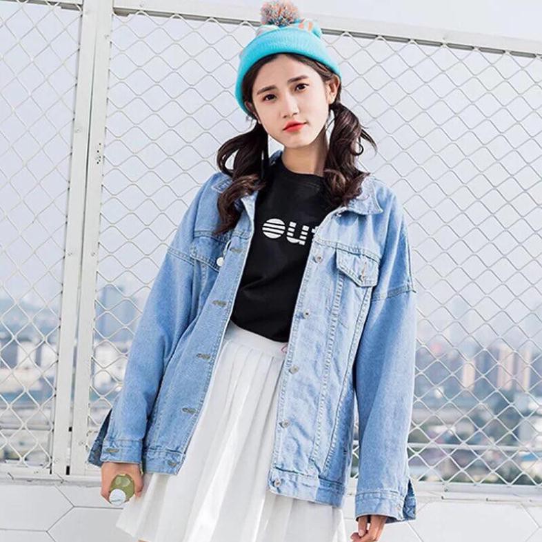 [GIÁ HỦY DIỆT] Áo khoác Denim Basic freesize form rộng siêu chất phối với mọi loại trang phục phù hợp mọi hoàn cảnh