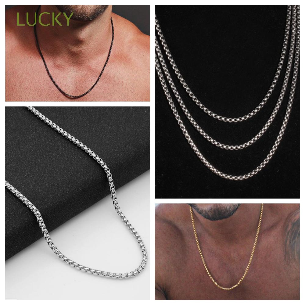 Dây Chuyền May Mắn Đơn Giản Kích Thước 3mm Dành Cho Nam