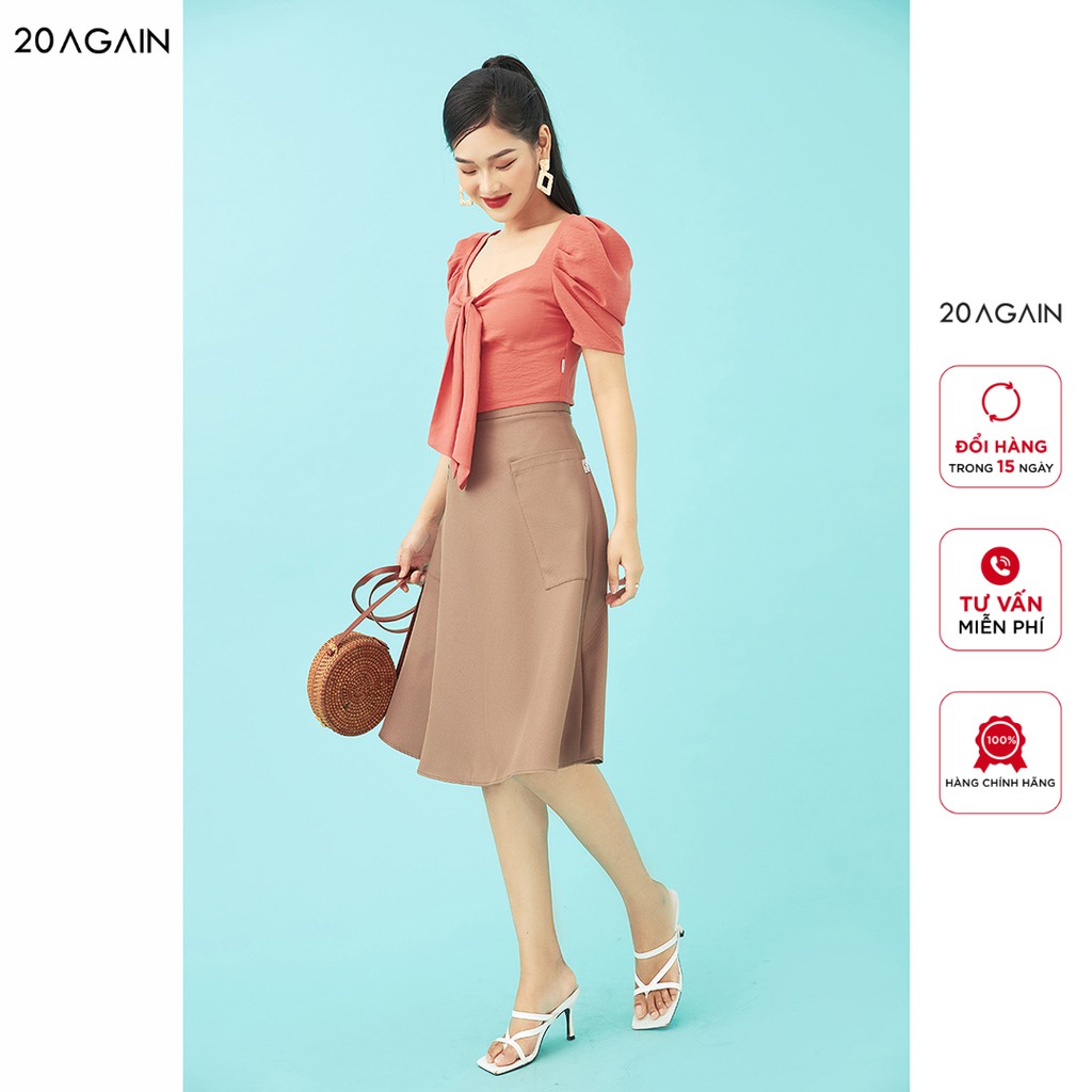 Áo Sơ Mi Thắt Nơ Ngực 20AGAIN ASW1054 | BigBuy360 - bigbuy360.vn