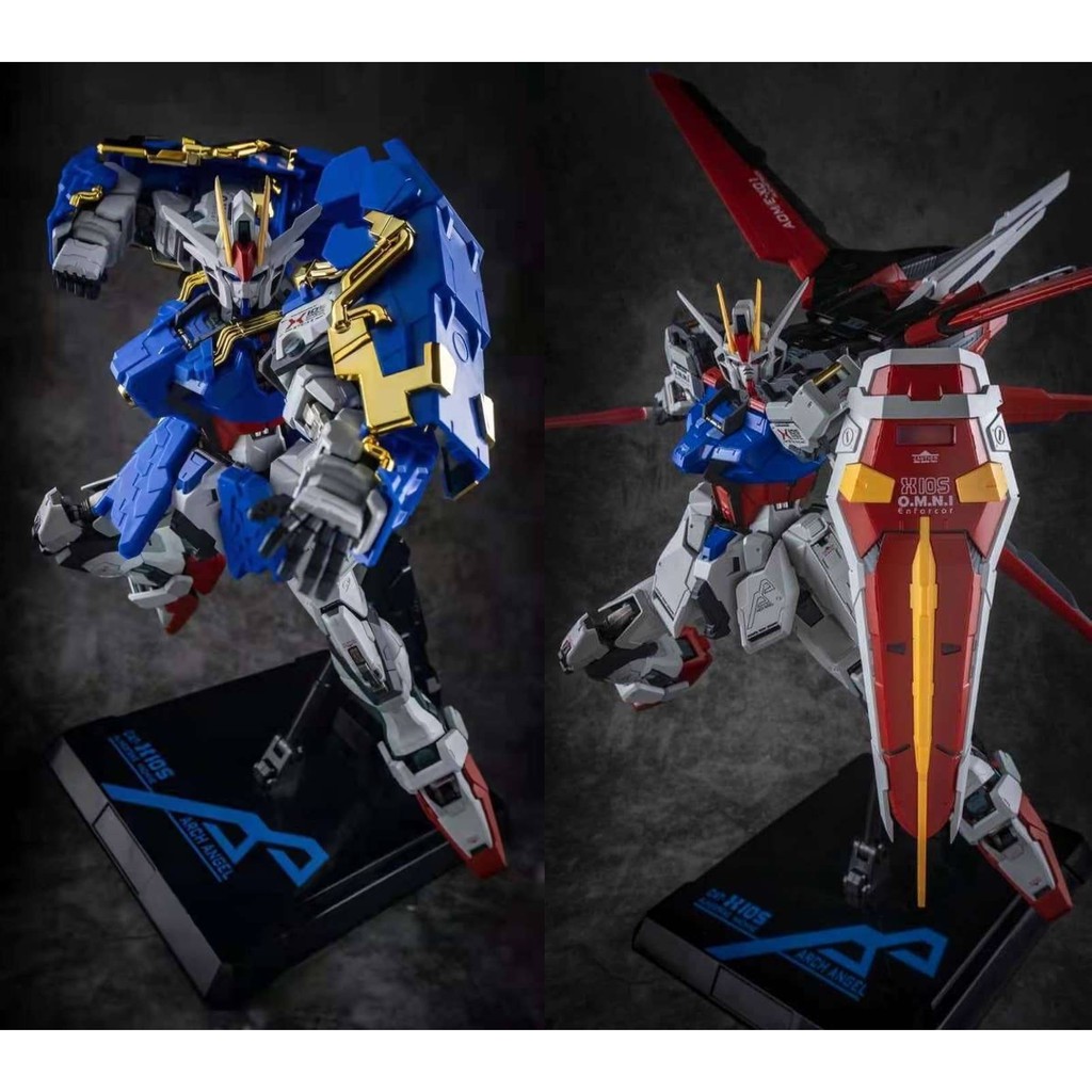 Mô hình MB 1/72 Aile Strike Gundam Musha Armor MS2.0 Metal Build LED Die-Cast Action Figure Khung Xương Kim Loại