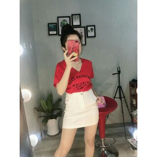 [ RẺ VÔ ĐỊCH ] Áo thun giấy cổ tim chữ siêu đẹp