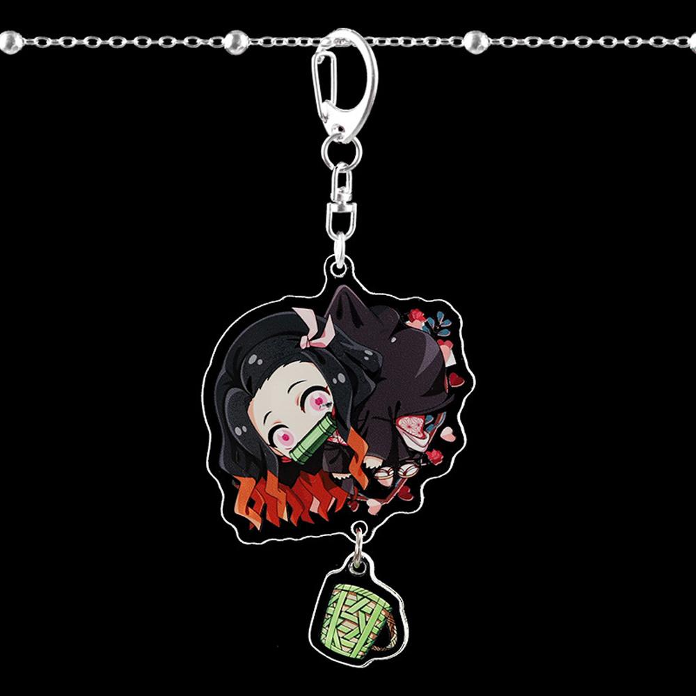 Móc Chìa Khóa Bằng Acrylic Hình Tanjirou Demon Slayer 15H Độc Đáo