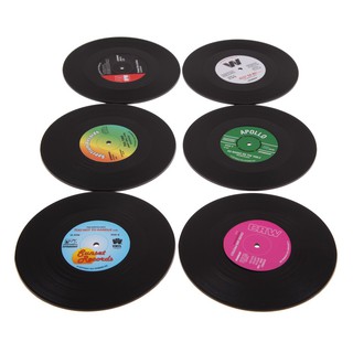 6Pcs Useful vinyl Coaster Cup Drinks Holder Mat Tableware