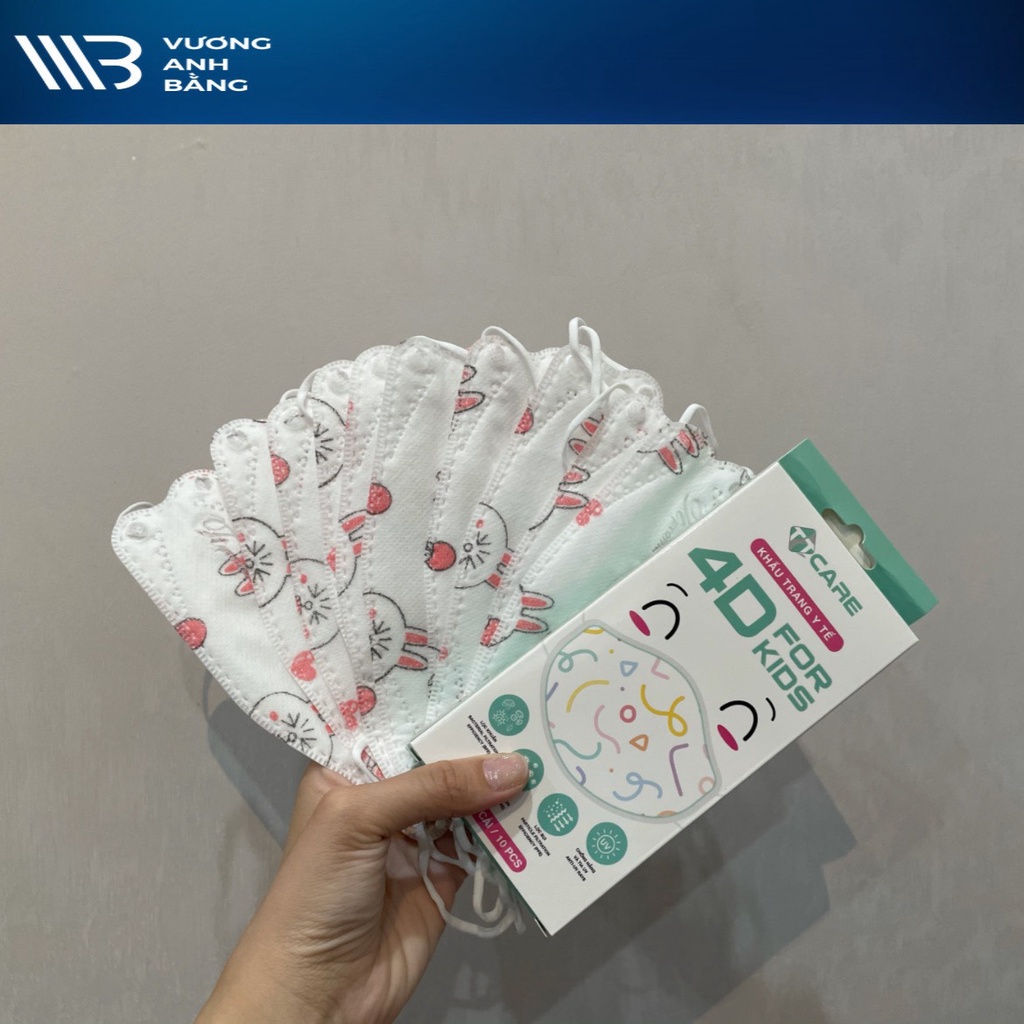 Set 50 Khẩu Trang 4d Kf94 Ttcare Hình Dễ Thương Cho Bé