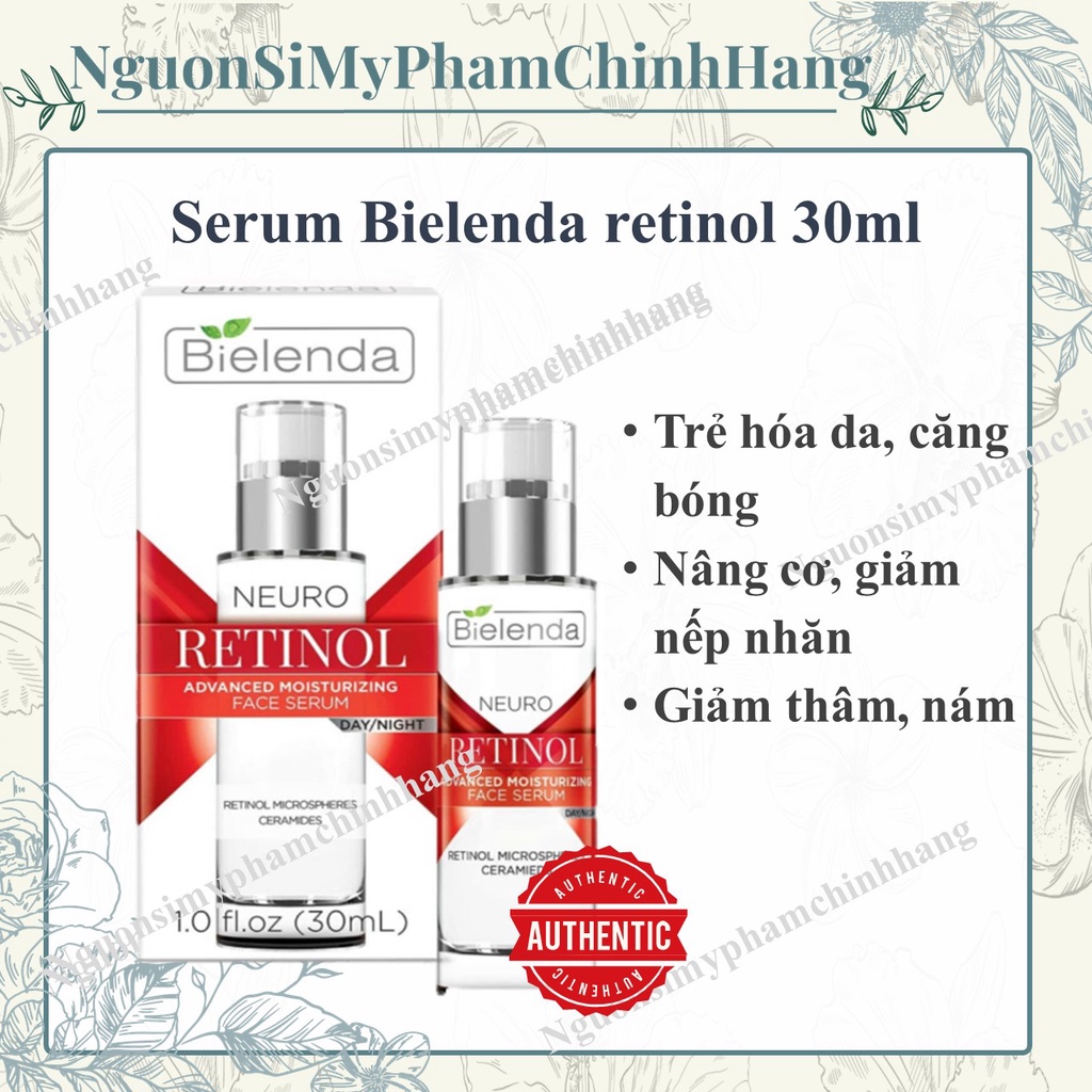 Serum Bielenda Neuro Retinol phục hồi da lão hóa làm mịn nếp nhăn 30ml