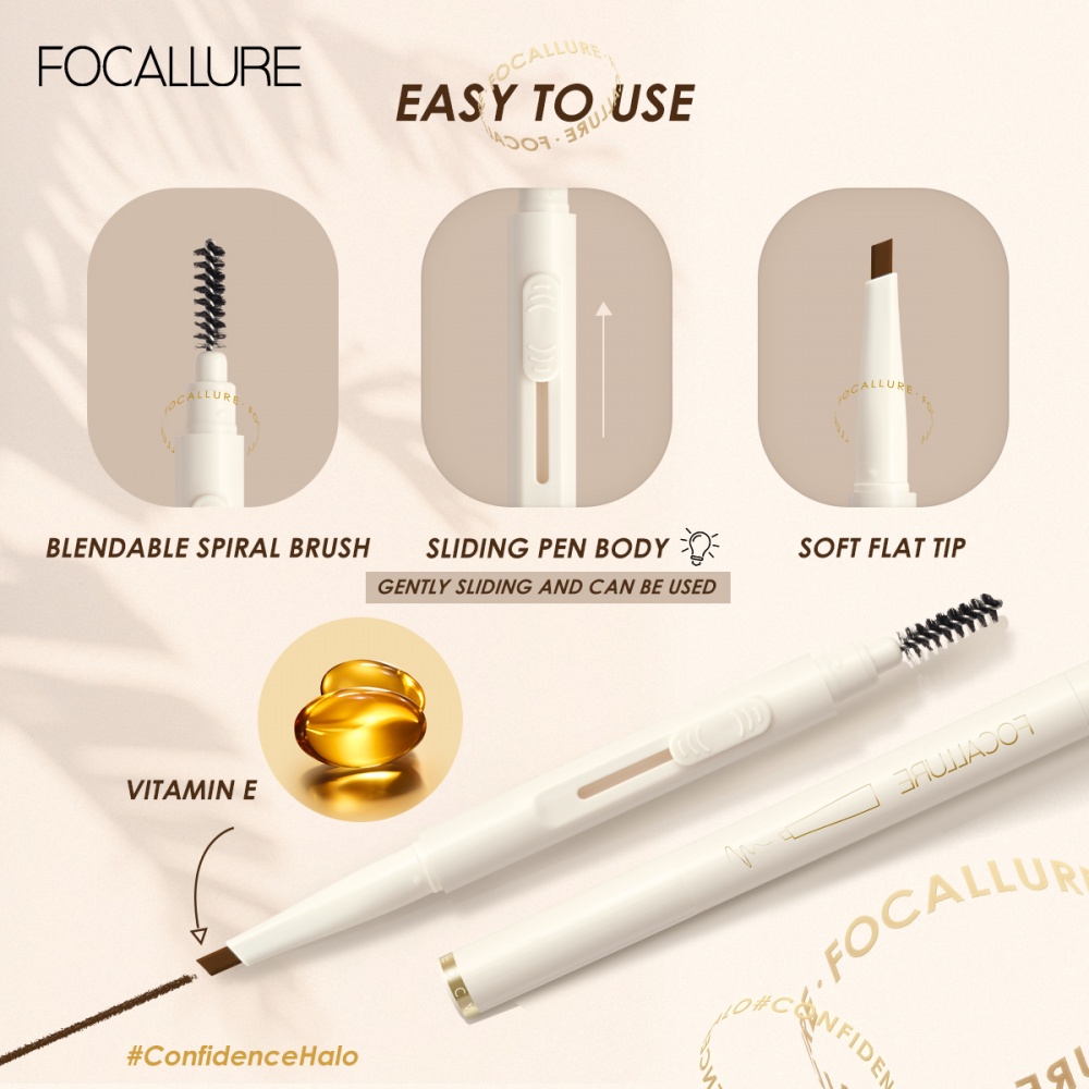 Chì kẻ lông mày Focallure mềm mịn chống thấm nước