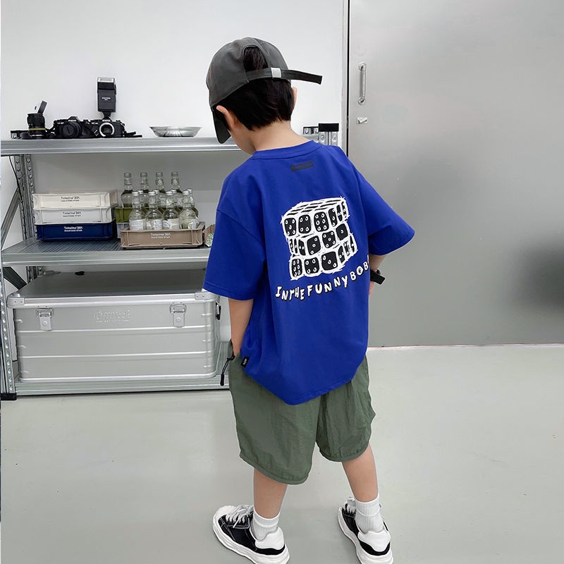 [Babycat] Hàng Có Sẵn Áo Thun Tay Lỡ Phong Cách Hàn Quốc Nhật Bản/Hàn Quốc Mùa Hè 2022 Kiểu Mới Dành Cho Bé Trai