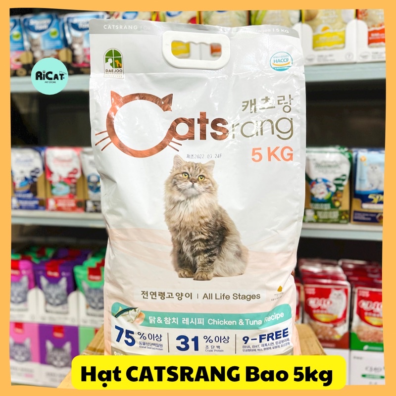 (HỎA TỐC) Hạt cho Mèo CATSRANG Hàn Quốc 5kg | CATS RANG Bao 5kg
