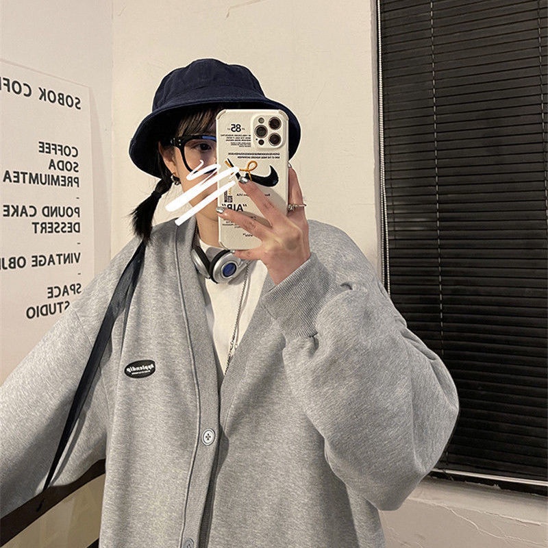 Áo Khoác Bóng Chày Dáng Rộng Màu Sắc Đơn Giản Phong Cách Hàn Quốc Cho Nữ