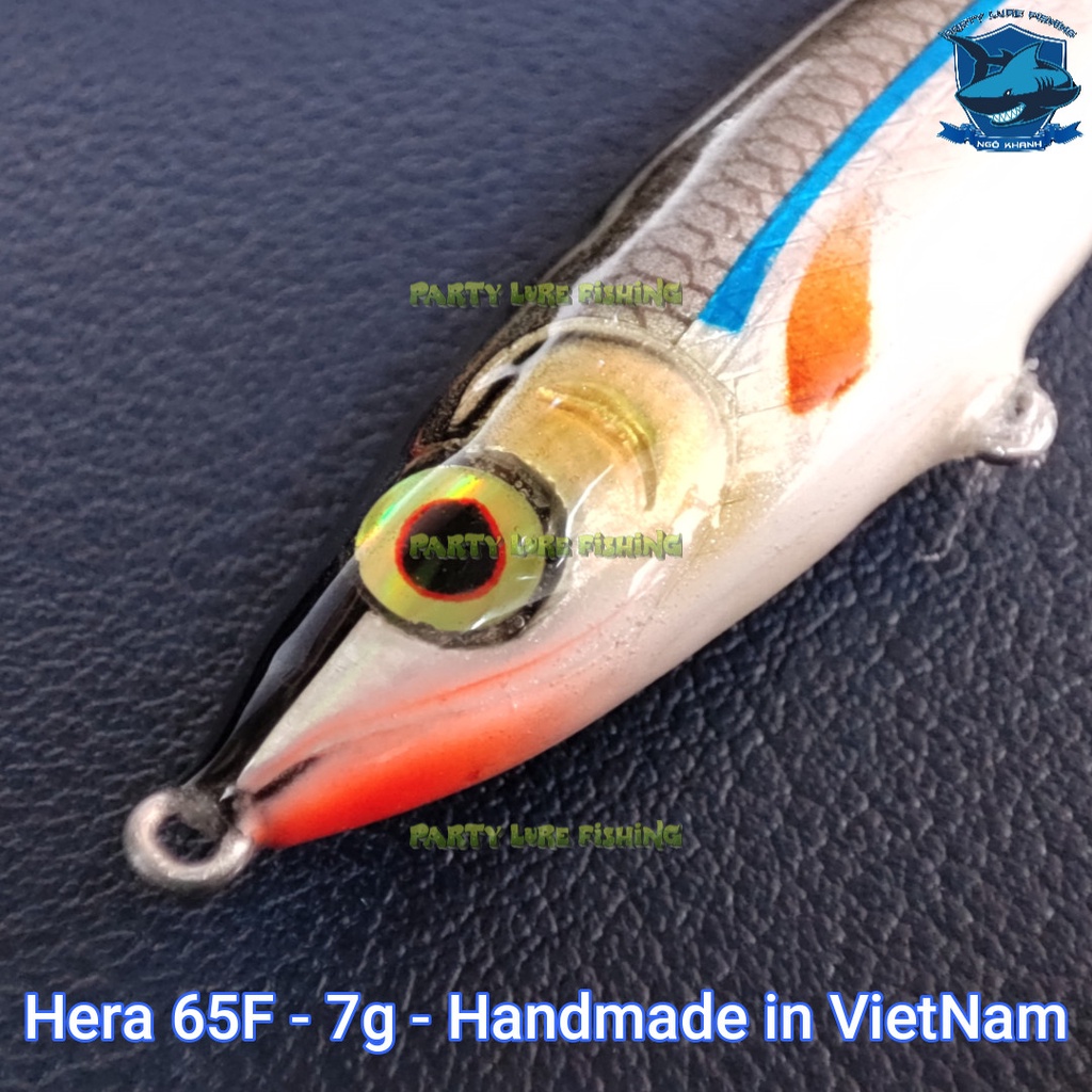 Mồi câu cá chẽm, măng, chéc... Hera 65F - 7g | Chất liệu gỗ Handmade in Vietnam