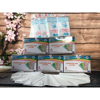 Khẩu trang y tế 5 lớp trắng CK (DCK) ( 1 hộp 50 cái )