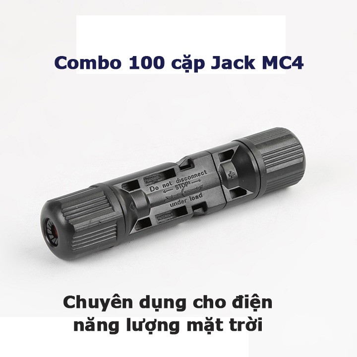 Combo 100 cặp Jack kết nối MC4 cút nối chuyên dụng cho cáp pin năng lượng mặt trời