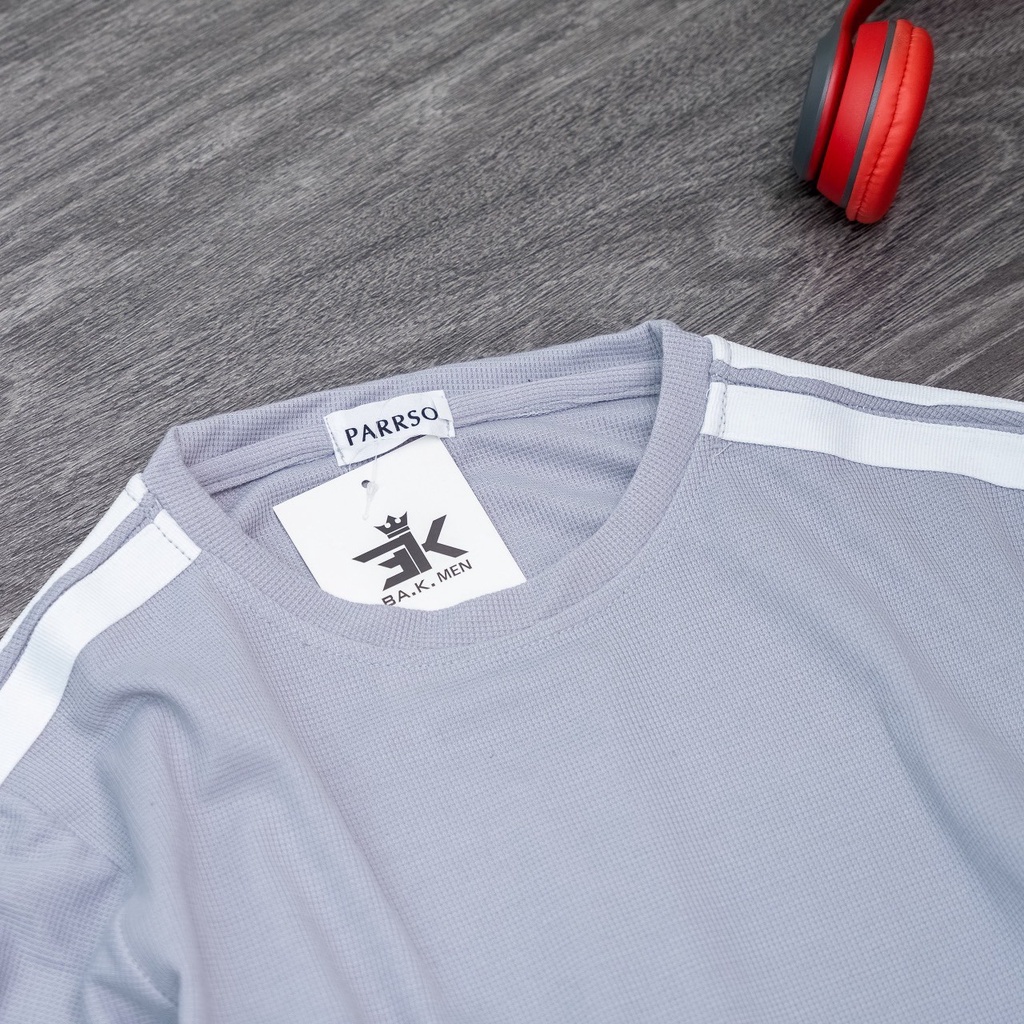 Bộ nỉ nam,bộ quần áo thể thao nam thu đông phối sọc chất nỉ xốp mềm nhẹ-BONIHA01